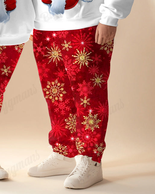 Big & Tall Graphic Streetwear Hoodie Sweatpants Set for big men view 4