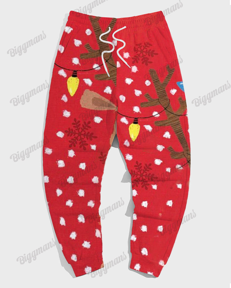 Big & Tall Hoodie Sweatpants Set for big men view 4