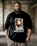 Big & Tall Brown Graphic Graffiti T-Shirt for big men view 1