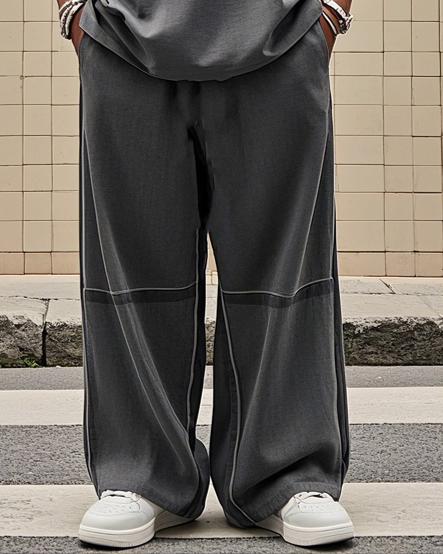 Big & Tall Streetwear Skull Vest Pants Set for big men view 3