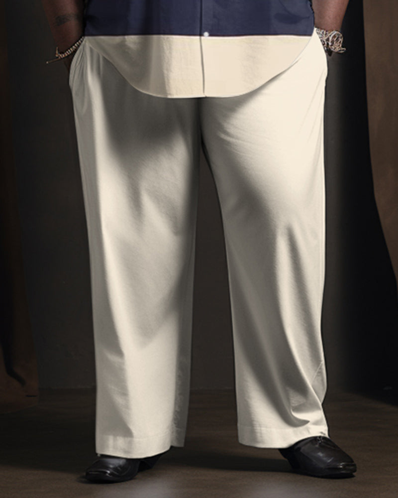 Big & Tall Colorblock Shirt Pants Set for big men view 3