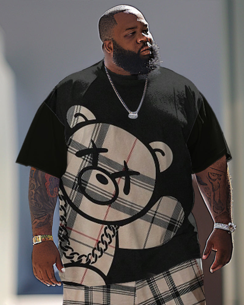 Big & Tall Graphic T-Shirt Pants Set for big men view 2