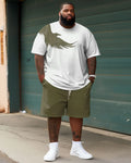 Big & Tall Gradient T-Shirt Shorts Set for big men view 1