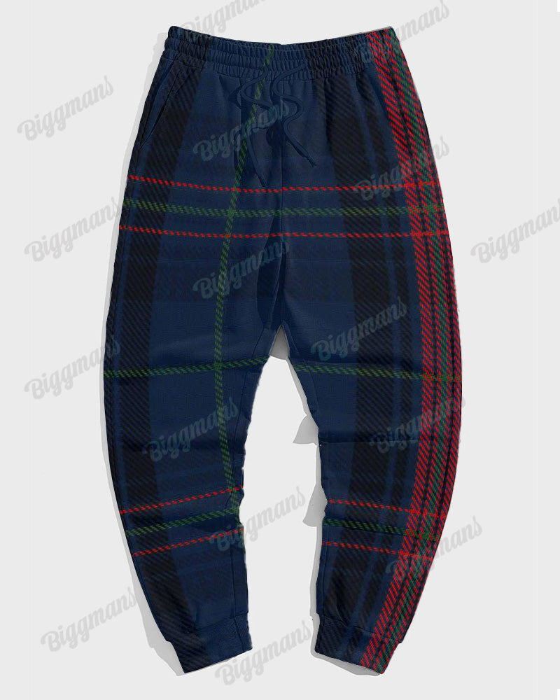 Big & Tall Colorblock Hoodie Sweatpants Set for big men view 4