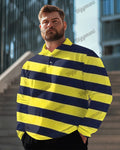 Big & Tall Striped Polo Shirt for big men