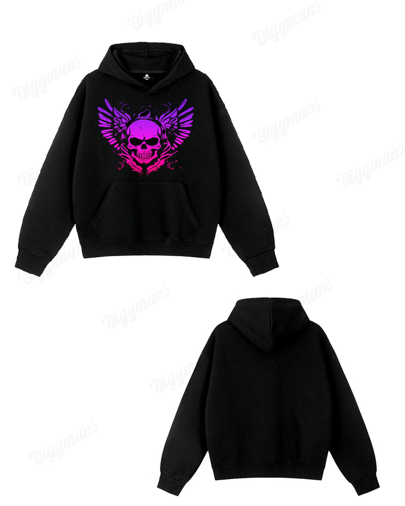 Big & Tall Skull Hoodie for big men view 2