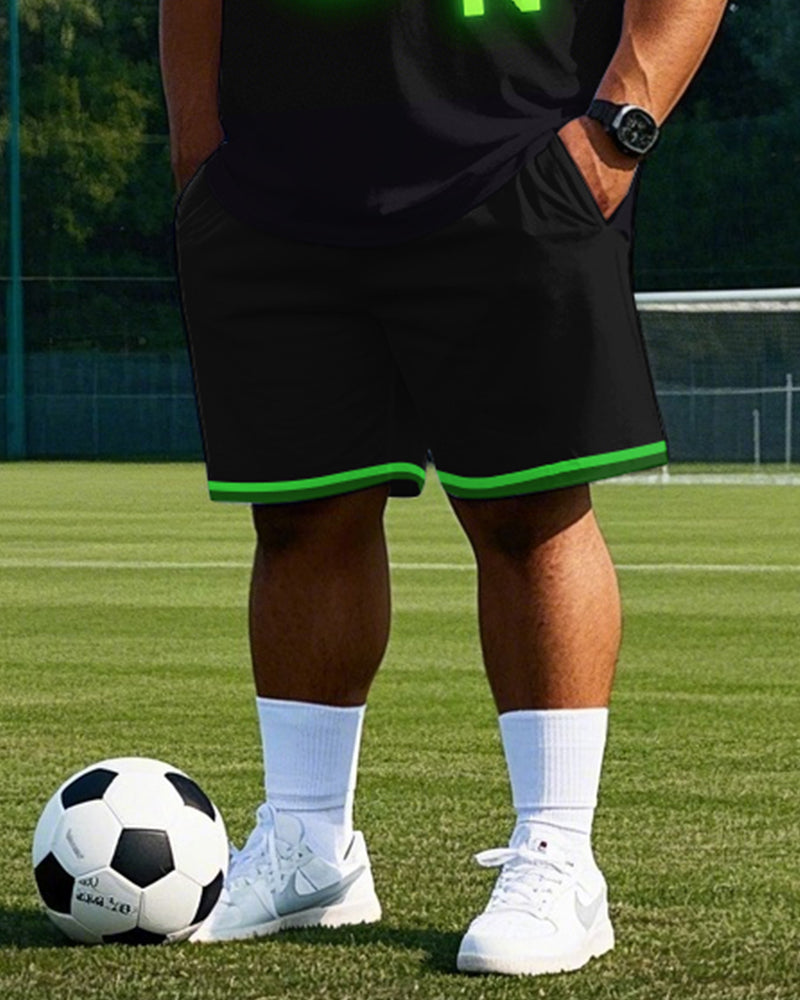 Big & Tall Graphic Athletic Two-piece Set for big men view 3