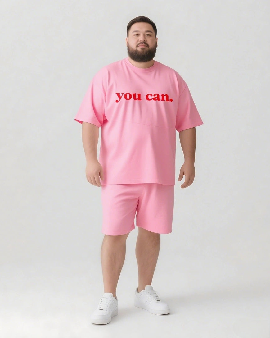 Big & Tall Graphic Streetwear Two-piece Set for big men view 10
