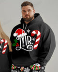 Big & Tall Graphic Hoodie Sweatpants Set for big men view 3