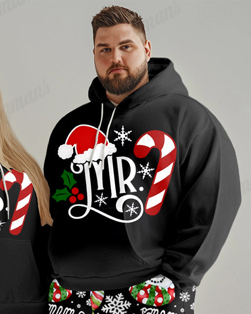 Big & Tall Graphic Hoodie Sweatpants Set for big men view 3