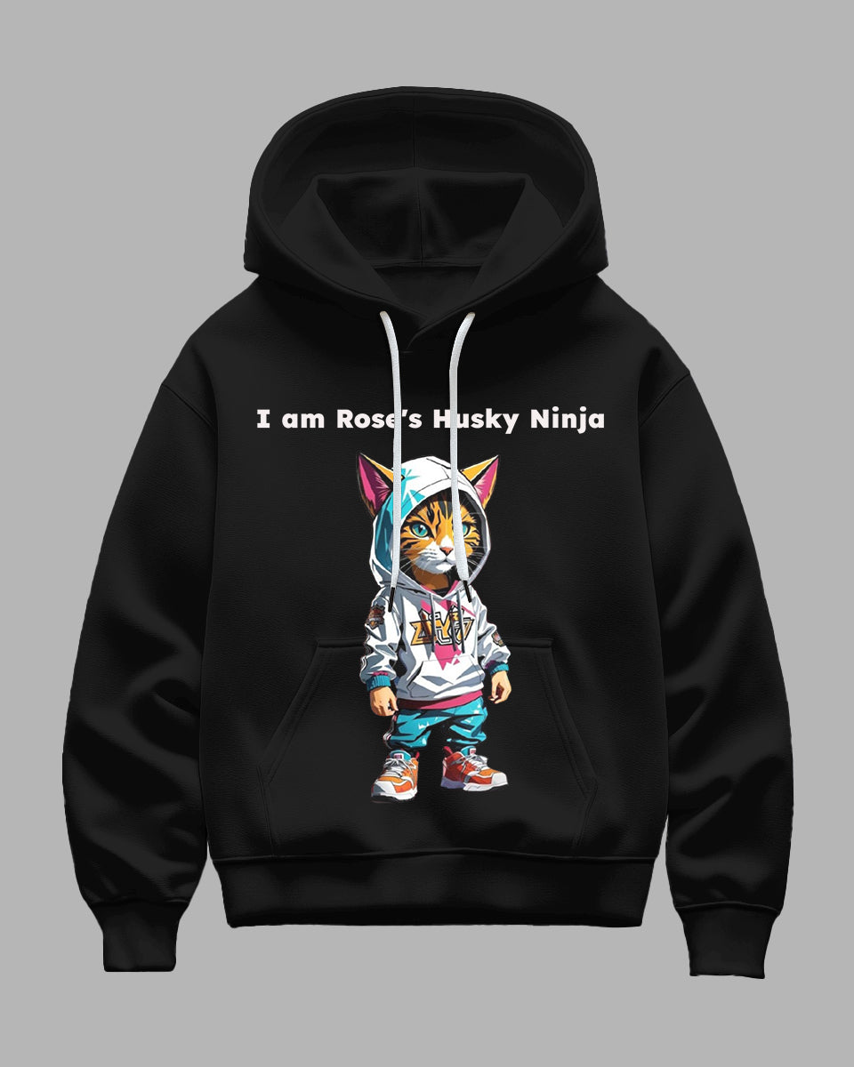Big & Tall Black Streetwear Hoodie for big men