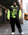Big & Tall Colorblock Hoodie Sweatpants Set for big men view 1