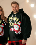 Big & Tall Plaid Hoodie Sweatpants Set for big men view 2