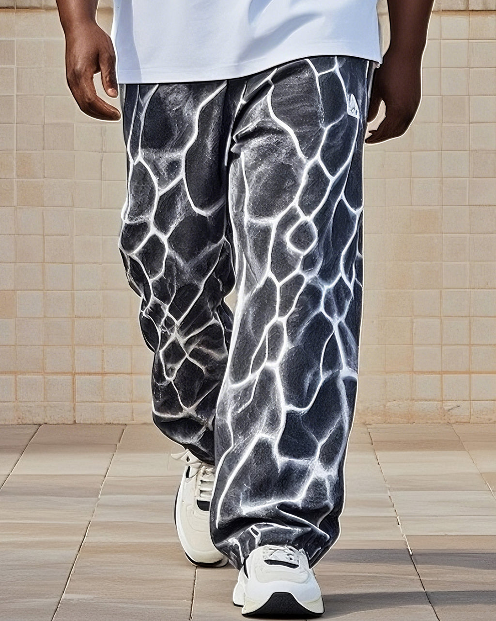 Big & Tall Graphic Vest Pants Set for big men view 3