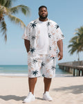 Big & Tall Hawaiian T-Shirt Shorts Set for big men view 1