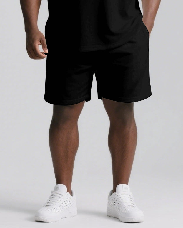 Big & Tall Graphic Streetwear Two-piece Set for big men view 4