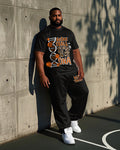 Big & Tall Graphic T-Shirt Pants Set for big men view 1