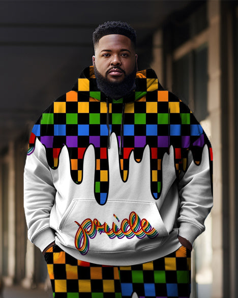 Big & Tall Streetwear Hoodie Sweatpants Set for big men view 3