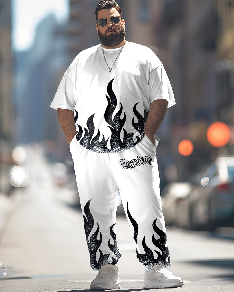 Big & Tall Graphic T-Shirt Pants Set for big men view 1