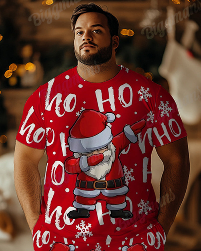 Big & Tall Graphic T-Shirt Shorts Set for big men view 2