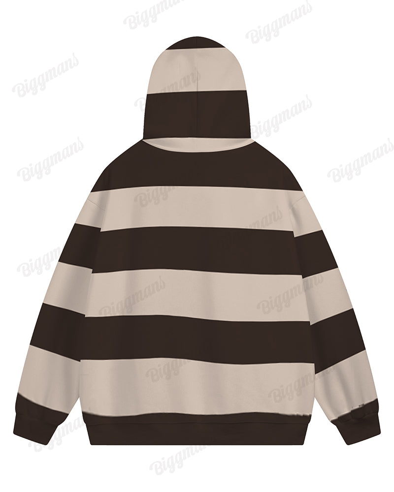 Big & Tall Striped Hoodie for big men view 4