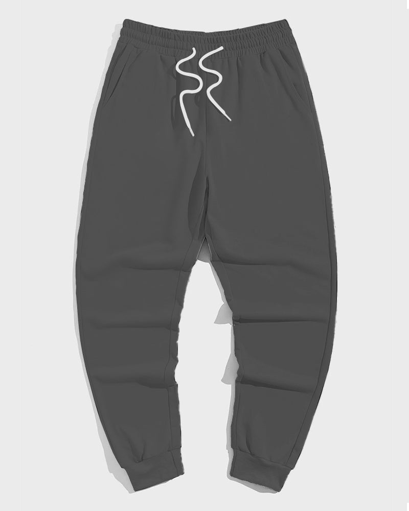 Big & Tall Gray Geometric Hoodie Sweatpants Set for big men view 4