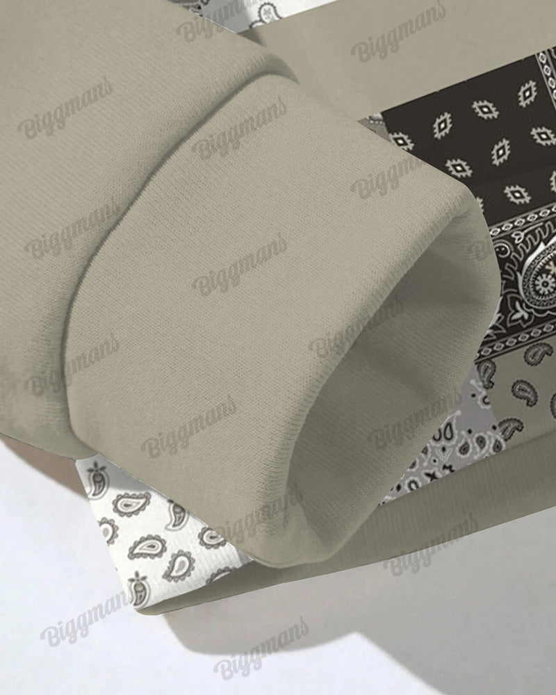 Big & Tall Streetwear Hoodie Sweatpants Set for big men view 5