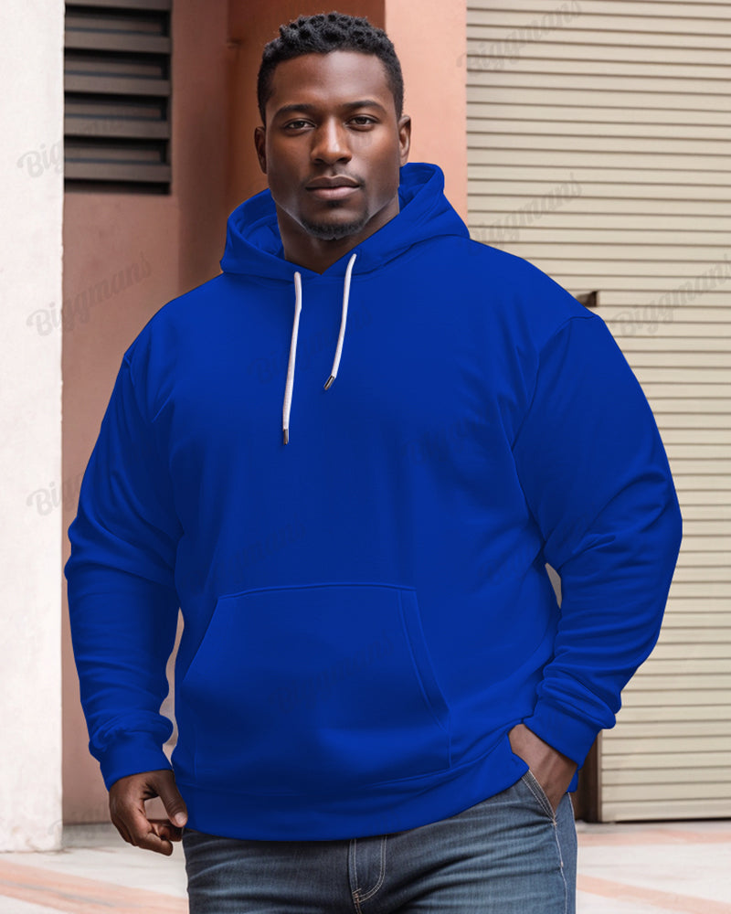 Big & Tall Solid Color Hoodie for big men view 8