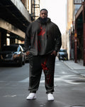 Big & Tall Geometric Hoodie for big men view 1