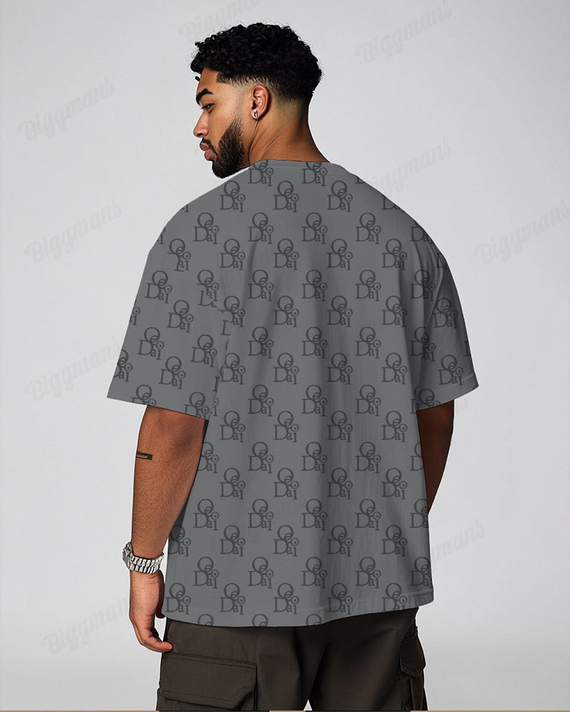 Big & Tall Solid Color Streetwear T-Shirt for big men view 2