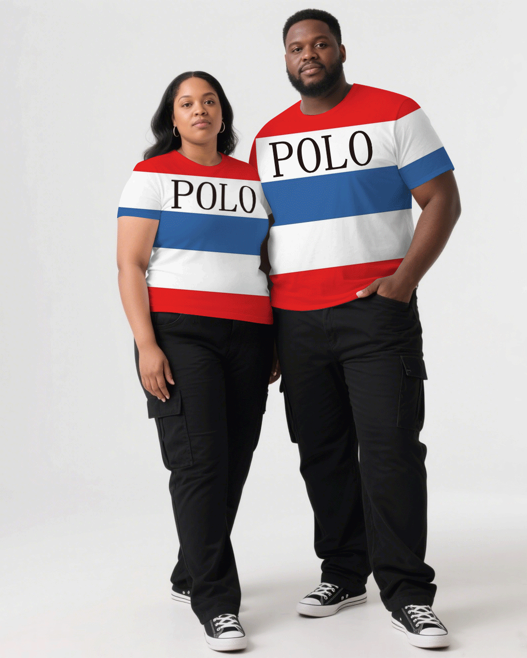 Big & Tall Black White T-Shirt Pants Set for big men view 1