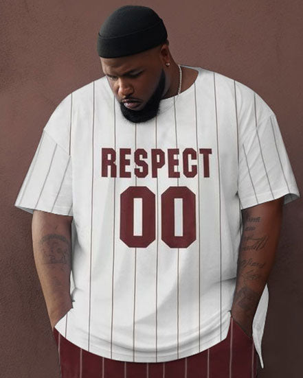 Big & Tall Colorblock Striped Athletic Two-piece Set for big men view 2