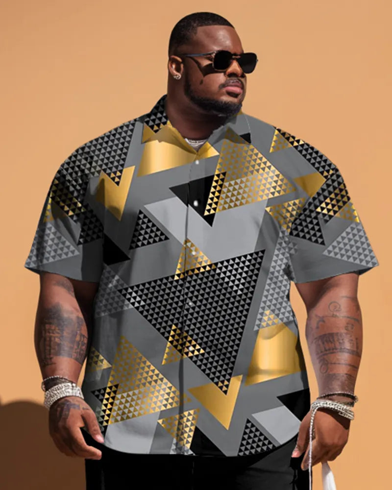 Big & Tall Geometric Graphic Jeans for big men view 2