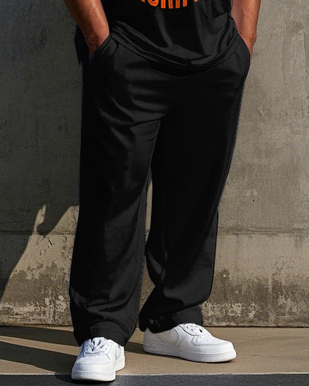 Big & Tall Graphic T-Shirt Pants Set for big men view 3