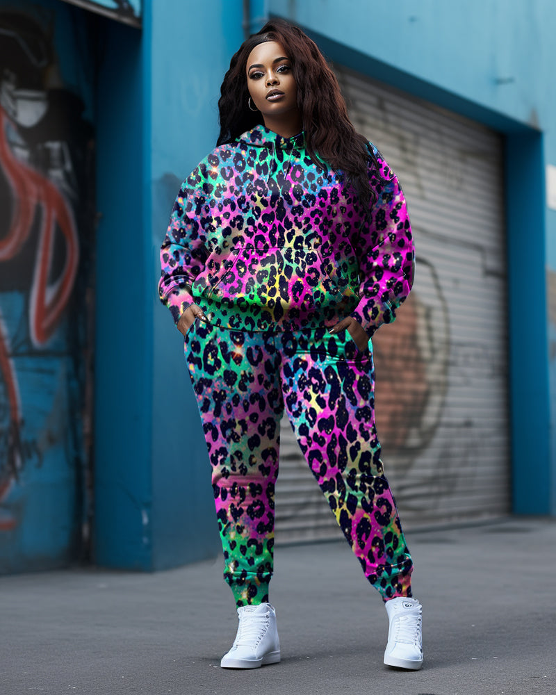 Big & Tall Graphic Hoodie Sweatpants Set for big men view 1