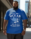 Big & Tall Graphic T-Shirt Shorts Set for big men
