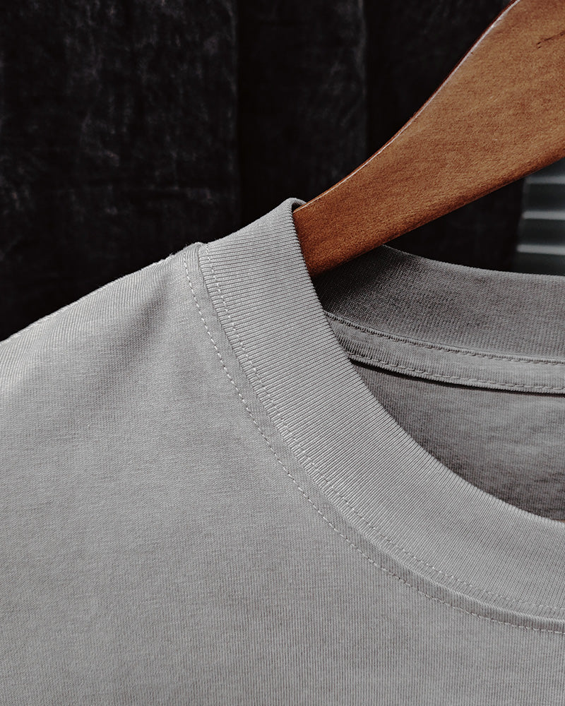 Big & Tall Gray Graphic Streetwear T-Shirt for big men view 4