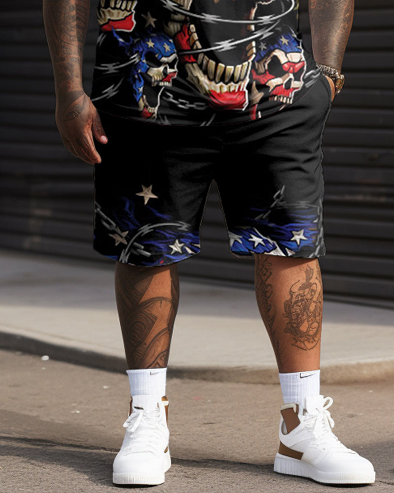 Big & Tall Graphic Skull Two-piece Set for big men view 3