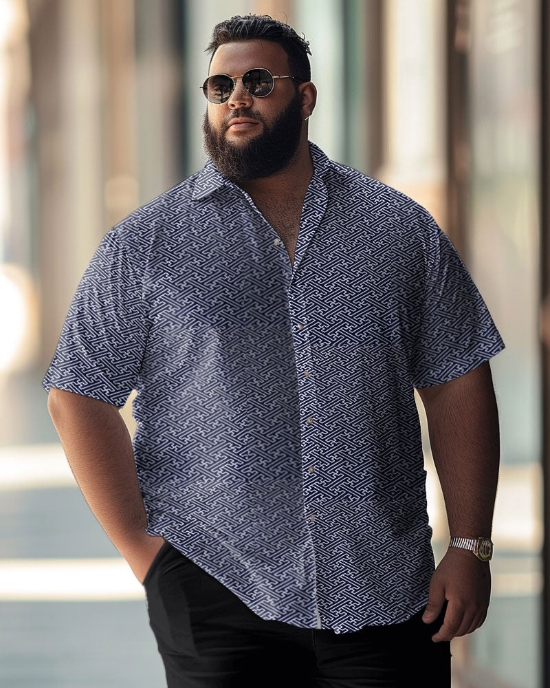 Big & Tall Business Casual Short Sleeve Shirt for big men view 6