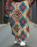 Big & Tall Geometric Vintage Pants for big men