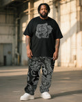 Big & Tall Graphic T-Shirt Pants Set for big men view 1