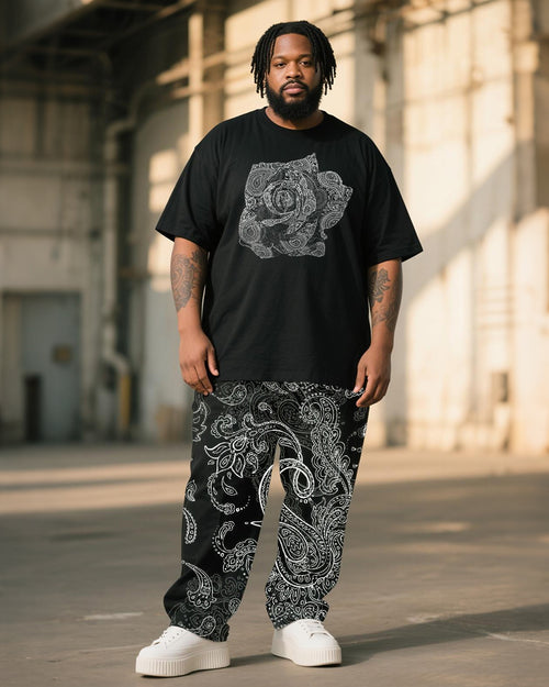 Big & Tall Graphic T-Shirt Pants Set for big men view 1