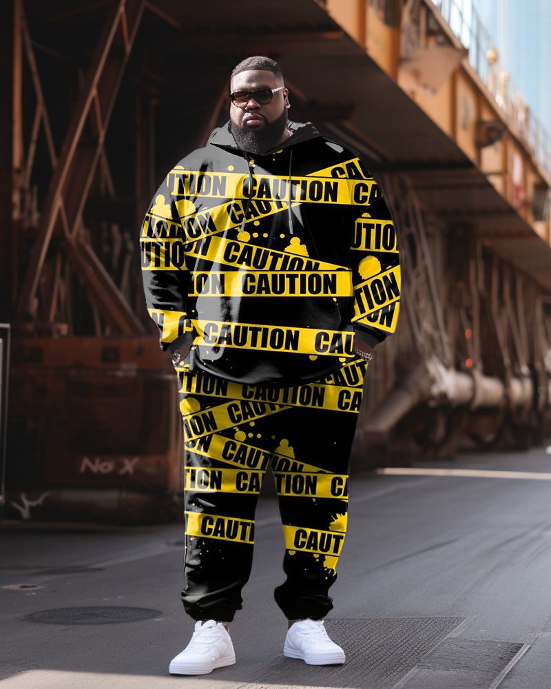 Big & Tall Streetwear Hoodie Sweatpants Set for big men view 1