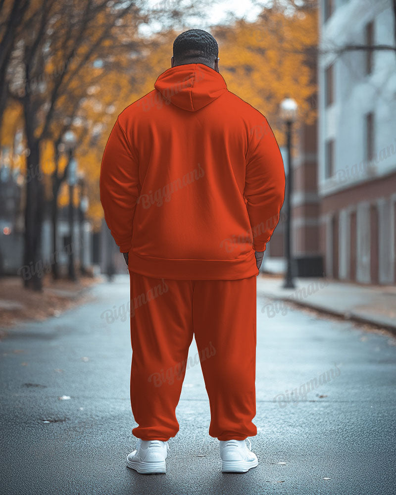Big & Tall Graphic Hoodie Sweatpants Set for big men view 2