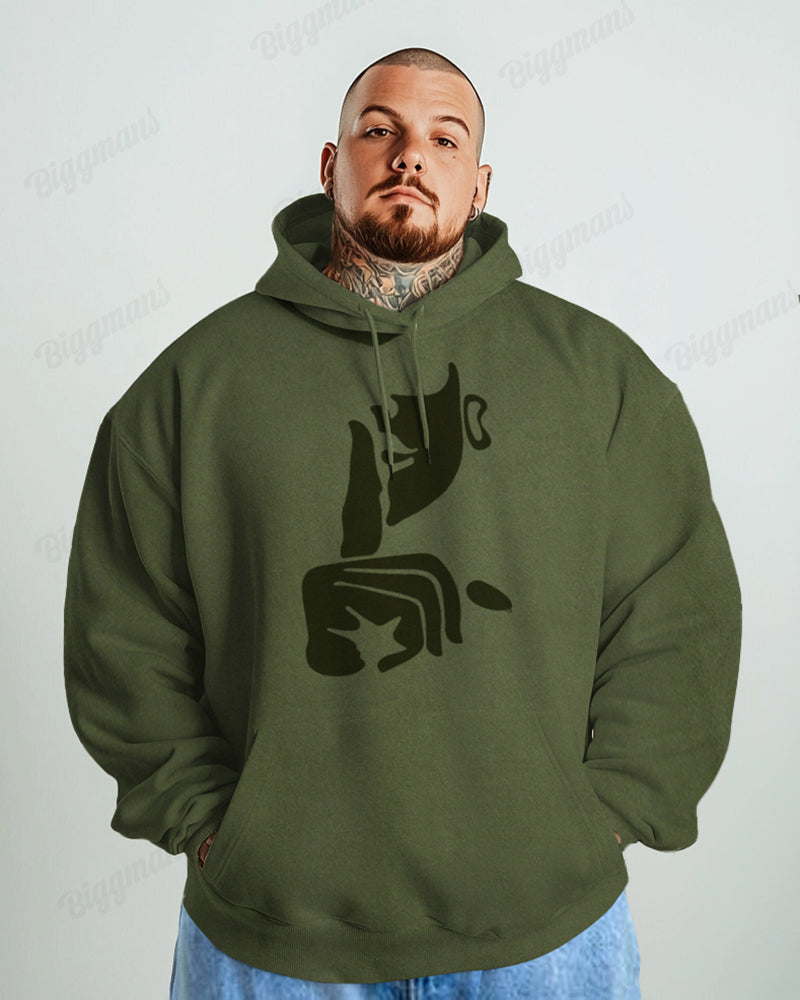 Big & Tall Geometric Hoodie for big men view 3