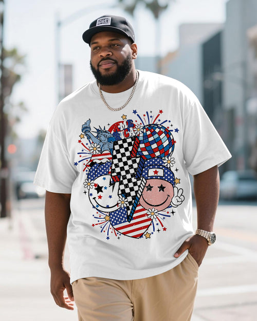 Big & Tall Graffiti Streetwear T-Shirt for big men view 1