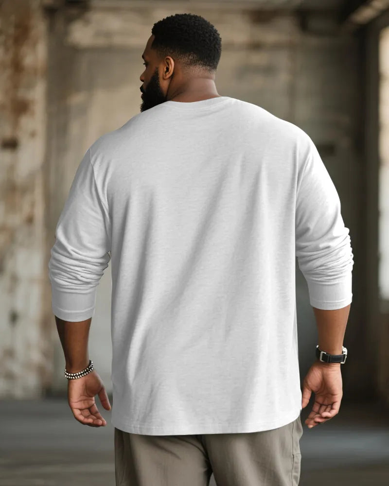 Big & Tall Black Graphic Skull T-Shirt for big men view 2