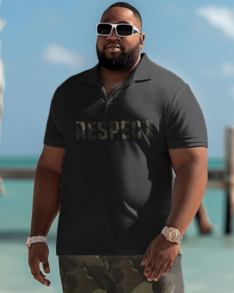 Big & Tall Graphic Camouflage Two-piece Set for big men view 3