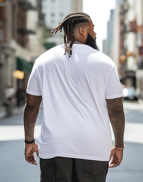 Big & Tall Solid Color T-Shirt for big men view 4