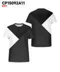 Big & Tall Black White Geometric T-Shirt for big men view 3